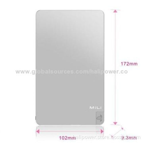 10,000mAh Capacity Ultra-thin Power Bank for Smart Phone